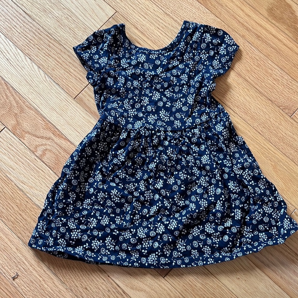 🧵Gap | Navy floral dress | 2T